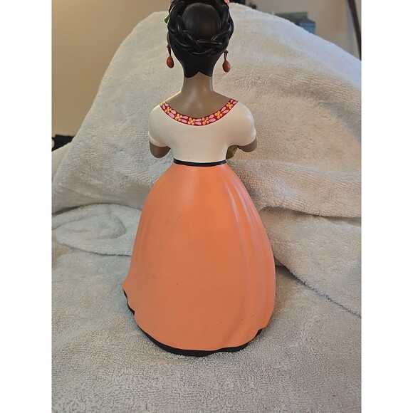 Lupita NAJACO Ceramic Figurine Doll Mexican Folk Art Holding Basket Of Food - Picture 7 of 9